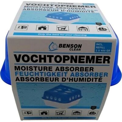 Benson Vochtabsorber - Compacte Ontvochtiger - 2 Zakken Benson Vochtabsorber - Compacte Ontvochtiger - 2 Zakken