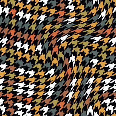 Mondial Tissus - Softshell - Marron - Pied-de-poule - Fabric Mondial Tissus - Softshell - Marron - Pied-de-poule - Fabric