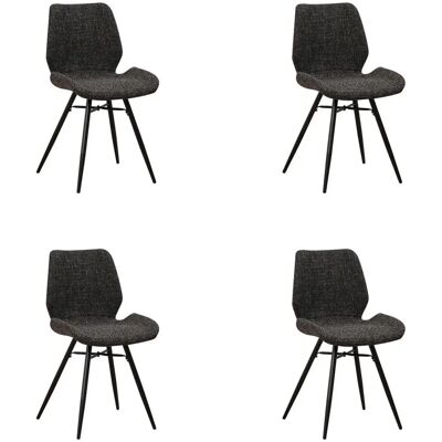 MID.YOU Stuhlset - Schwarz - 4 Stück - Möbel MID.YOU Stuhlset - Schwarz - 4 Stück - Möbel