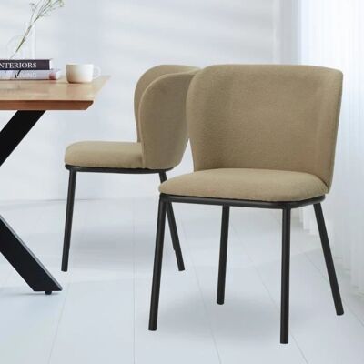 Dimehouse Taupe Bouclé Esszimmerstuhl - Esszimmerstuhl Dimehouse Taupe Bouclé Esszimmerstuhl - Esszimmerstuhl