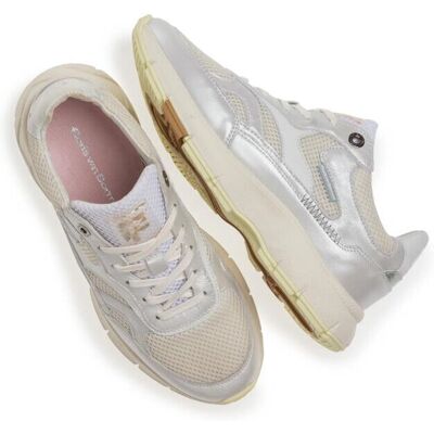 Floris van Bommel - Daysi 03.02 - Zilver - Leer - Schoenen Floris van Bommel - Daysi 03.02 - Zilver - Leer - Schoenen