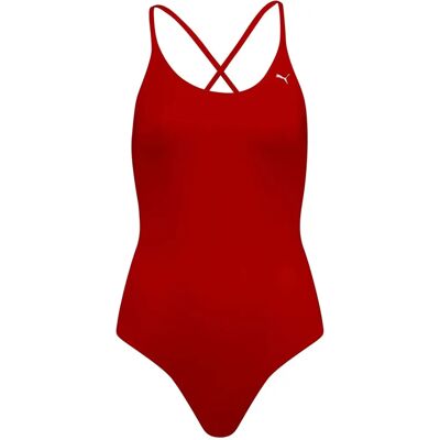 Costume Puma Rosso V-Scollo e Schiena Incrociata Costume Puma Rosso V-Scollo e Schiena Incrociata
