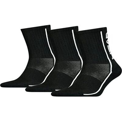 HEAD Unisex Crew Sokken - 3 Paar - Zwart - Sportkleding HEAD Unisex Crew Sokken - 3 Paar - Zwart - Sportkleding