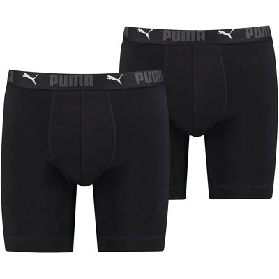 Puma Herres Lange Boxershorts - Sort - 2-Pak - Sport Lange Boxer Puma Herres Lange Boxershorts - Sort - 2-Pak - Sport Lange Boxer