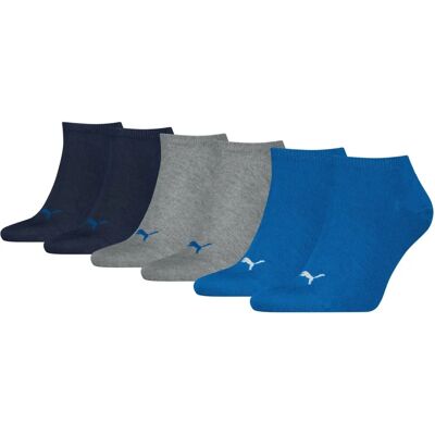 PUMA Damen Sneakersocken - Blau, 3er-Pack, Elastisch, Bequem - Sneakersocken PUMA Damen Sneakersocken - Blau, 3er-Pack, Elastisch, Bequem - Sneakersocken