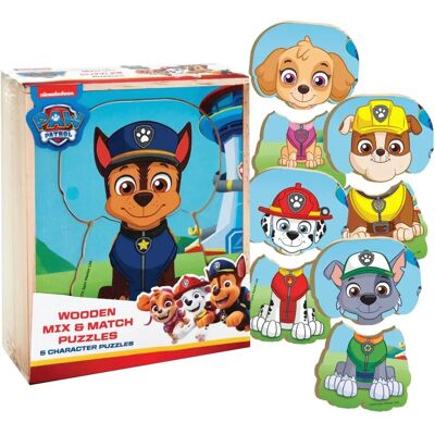 Paw Patrol Holzpuzzle - Mix & Match (10 Teile) - Spielzeug Paw Patrol Holzpuzzle - Mix & Match (10 Teile) - Spielzeug