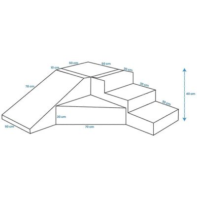 Viking Choice Leikkiset vaahtomuovipaloilla ja liukumäellä - foam blocks Viking Choice Leikkiset vaahtomuovipaloilla ja liukumäellä - foam blocks