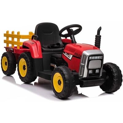 Viking Choice Elektrischer Traktor - Rot - Mit Anhänger Viking Choice Elektrischer Traktor - Rot - Mit Anhänger