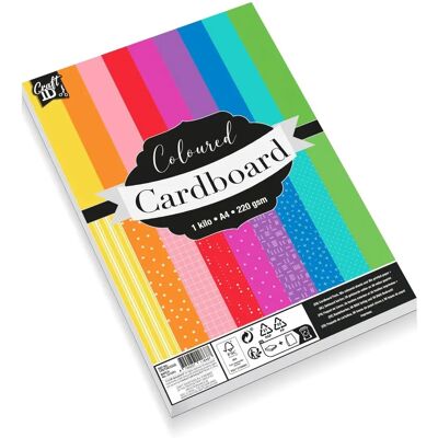 Papier de bricolage Creative Craft Group - 220gsm, 72 feuilles - A4 Multicolore - Publicité Papier de bricolage Creative Craft Group - 220gsm, 72 feuilles - A4 Multicolore - Publicité