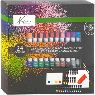 Creative Craft Group Nassau Acrylverf Set - 24x12ml - Acrylic Paint Set Creative Craft Group Nassau Acrylverf Set - 24x12ml - Acrylic Paint Set