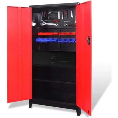 VIDAXL Teräksinen työkalukaappi lukolla - 90x40x180 cm VIDAXL Teräksinen työkalukaappi lukolla - 90x40x180 cm