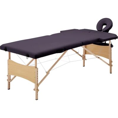 vidaXL Massageliege - Klappbar 2-Zonen Violett Behandlungstisch vidaXL Massageliege - Klappbar 2-Zonen Violett Behandlungstisch