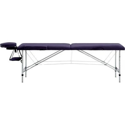 vidaXL Klappbarer 2-Zonen Massagetisch - Lila - Massage Table vidaXL Klappbarer 2-Zonen Massagetisch - Lila - Massage Table