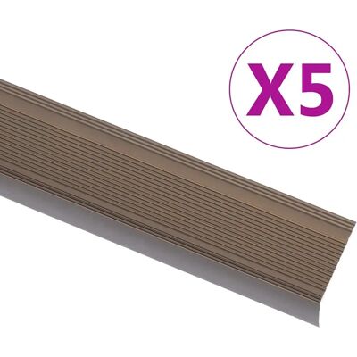 vidaXL Aluminiums Treppenkantenprofil L-Form 5 Stk. Braun vidaXL Aluminiums Treppenkantenprofil L-Form 5 Stk. Braun