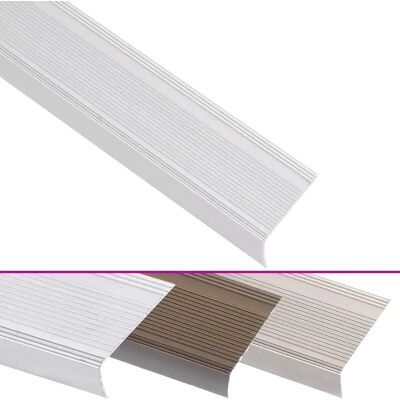 vidaXL Profilés de marche en aluminium - 5 pièces en L, 100 cm, Argent vidaXL Profilés de marche en aluminium - 5 pièces en L, 100 cm, Argent