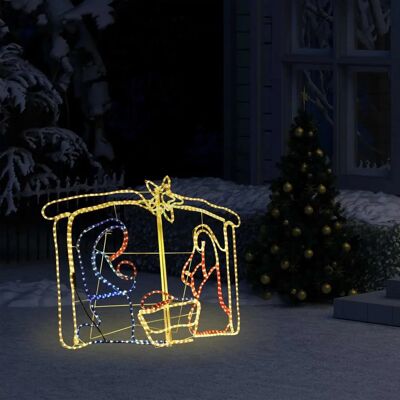 vidaXL Crèche Décoration de Noël - 240 LED - 116x41x87 cm - Publicité vidaXL Crèche Décoration de Noël - 240 LED - 116x41x87 cm - Publicité