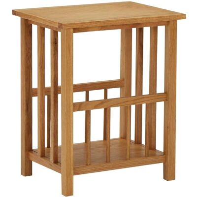 vidaXL Massiv Eichenholz Zeitungstisch 45x35x55 cm - Beistelltisch vidaXL Massiv Eichenholz Zeitungstisch 45x35x55 cm - Beistelltisch