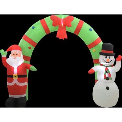 vidaXL Aufblasbarer Weihnachtsmann und Schneemann Dekoration - 223cm vidaXL Aufblasbarer Weihnachtsmann und Schneemann Dekoration - 223cm