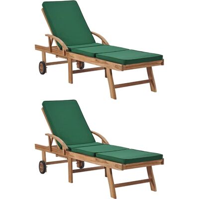 Nnevl Lettini - Arredo da giardino in teak regolabile Nnevl Lettini - Arredo da giardino in teak regolabile