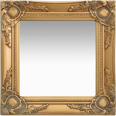 vidaXL Lustro ścienne w stylu barok 40x40 cm złote - Lustro ścienne vidaXL Lustro ścienne w stylu barok 40x40 cm złote - Lustro ścienne