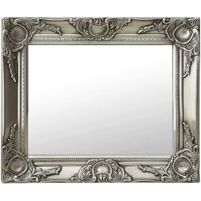 vidaXL 50x40cm srebrne lustro w stylu barokowym vidaXL 50x40cm srebrne lustro w stylu barokowym