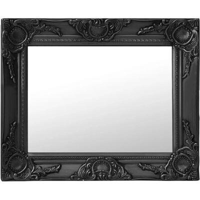 Lustro ścienne styl barok 50x40 cm czarne - Lustro ścienne Lustro ścienne styl barok 50x40 cm czarne - Lustro ścienne