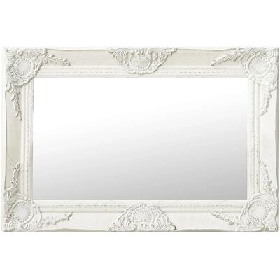 vidaXL Lustro ścienne w stylu barokowym 60x40 cm Białe - Lustro ścienne vidaXL Lustro ścienne w stylu barokowym 60x40 cm Białe - Lustro ścienne