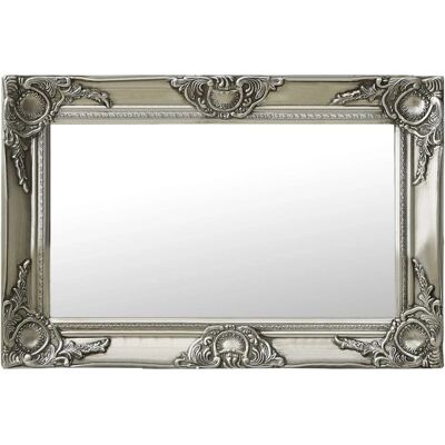 vidaXL lustro ścienne styl barokowy 60x40 cm srebrne - Lustro ścienne vidaXL lustro ścienne styl barokowy 60x40 cm srebrne - Lustro ścienne