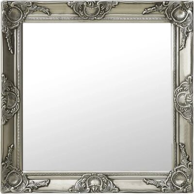 Lustro ścienne w stylu barok 60x60 cm srebrne Lustro ścienne w stylu barok 60x60 cm srebrne