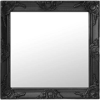 vidaXL Czarny Barokowy Lustro na Ścianę 60x60cm vidaXL Czarny Barokowy Lustro na Ścianę 60x60cm