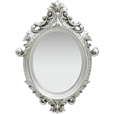 vidaXL Lustro ścienne w stylu zamku 56x76 cm srebrne - Lustro ścienne vidaXL Lustro ścienne w stylu zamku 56x76 cm srebrne - Lustro ścienne