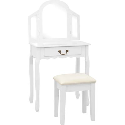 vidaXL 289334 weißes Schminktisch-Set - Schlafzimmermöbel vidaXL 289334 weißes Schminktisch-Set - Schlafzimmermöbel