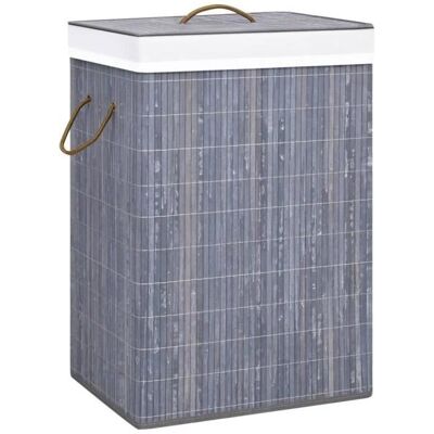 vidaXL Bambus Wäschekorb Grau 72L - Wäschekorb vidaXL Bambus Wäschekorb Grau 72L - Wäschekorb