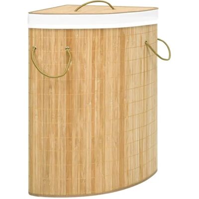 vidaXL Eckige Bambus Wäschekorb 60L - Wäschekorb vidaXL Eckige Bambus Wäschekorb 60L - Wäschekorb