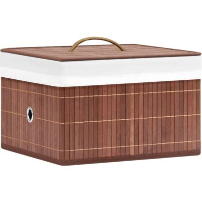vidaXL Bamboe Opbergdozen 4 stuks Bruin - Opbergdozen vidaXL Bamboe Opbergdozen 4 stuks Bruin - Opbergdozen