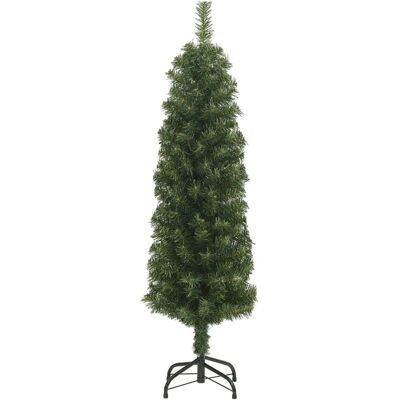 vidaXL Schlanker Künstlicher Weihnachtsbaum mit Ständer Grün 150 cm PVC - Weihnachtsbaum vidaXL Schlanker Künstlicher Weihnachtsbaum mit Ständer Grün 150 cm PVC - Weihnachtsbaum