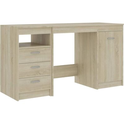 vidaXL Schreibtisch Sonoma Eiche 140x50x76 cm Holzwerkstoff - Schreibtisch vidaXL Schreibtisch Sonoma Eiche 140x50x76 cm Holzwerkstoff - Schreibtisch