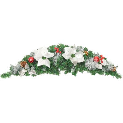 vidaXL Weihnachtsbogen mit LED-Lichtern Grün PVC - Weihnachtsbogen vidaXL Weihnachtsbogen mit LED-Lichtern Grün PVC - Weihnachtsbogen