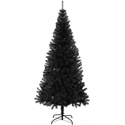 vidaXL Kunstkerstboom met standaard zwart 180cm PVC - Kerstboom vidaXL Kunstkerstboom met standaard zwart 180cm PVC - Kerstboom