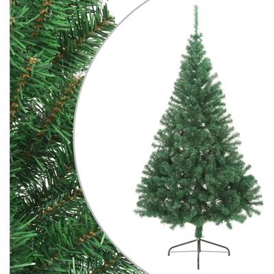 Vidaxl La moitié du arbre de Noël artificiel avec support 210 cm PVC - Sapin de Noël - Publicité Vidaxl La moitié du arbre de Noël artificiel avec support 210 cm PVC - Sapin de Noël - Publicité