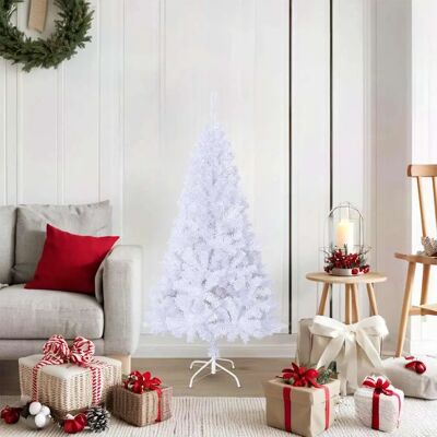 vidaXL Künstlicher Weihnachtsbaum mit dicken Zweigen Weiß - 150cm - Weihnachtsbaum vidaXL Künstlicher Weihnachtsbaum mit dicken Zweigen Weiß - 150cm - Weihnachtsbaum