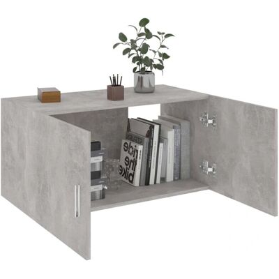 vidaXL Beton Grau Wandmontiertes Schrank - Holzwerkstoff Regal vidaXL Beton Grau Wandmontiertes Schrank - Holzwerkstoff Regal