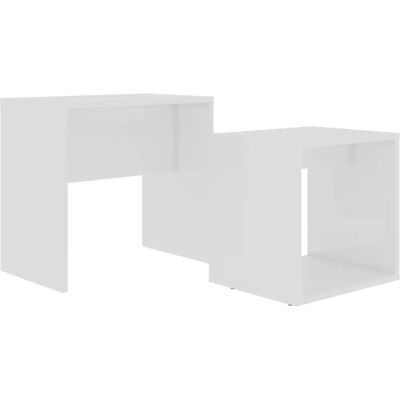 vidaXL 802885 Weiße Holzwerkstoff Couchtisch-Set - Beistelltisch vidaXL 802885 Weiße Holzwerkstoff Couchtisch-Set - Beistelltisch