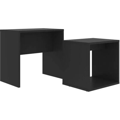 vidaXL Couchtisch-Set Schwarz 48x30x45 cm Spanplatte - Couchtisch-Set vidaXL Couchtisch-Set Schwarz 48x30x45 cm Spanplatte - Couchtisch-Set