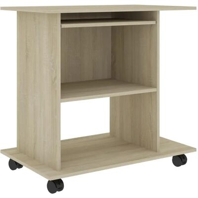 vidaXL Sonoma Eichen Computer schreibtisch 80x50x75 cm - Platzsparendes modernes Büromöbel vidaXL Sonoma Eichen Computer schreibtisch 80x50x75 cm - Platzsparendes modernes Büromöbel