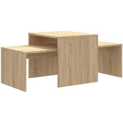 vidaXL Sonoma Eichen Kaffee- und Beistelltisch-Set vidaXL Sonoma Eichen Kaffee- und Beistelltisch-Set