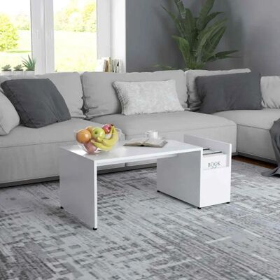 vidaXL Weiße Couchtisch 90x45x35 cm - Holzmaterial vidaXL Weiße Couchtisch 90x45x35 cm - Holzmaterial