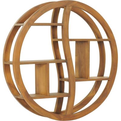 vidaXL - Yin Yang Wall Shelf - Teak Wood - Estantería de pared vidaXL - Yin Yang Wall Shelf - Teak Wood - Estantería de pared