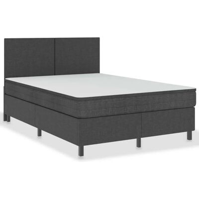 VidaXL 3054792 Bett - Dunkelgrau, Taschenfederkern, MDF & Metall VidaXL 3054792 Bett - Dunkelgrau, Taschenfederkern, MDF & Metall