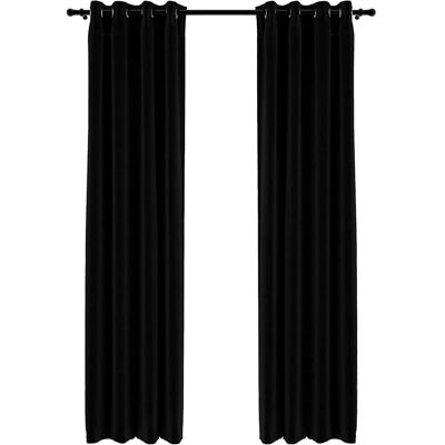 vidaXL Verdunkelungsvorhänge mit Ösen - Leinenoptik 2 St. Schwarz 140x245cm vidaXL Verdunkelungsvorhänge mit Ösen - Leinenoptik 2 St. Schwarz 140x245cm